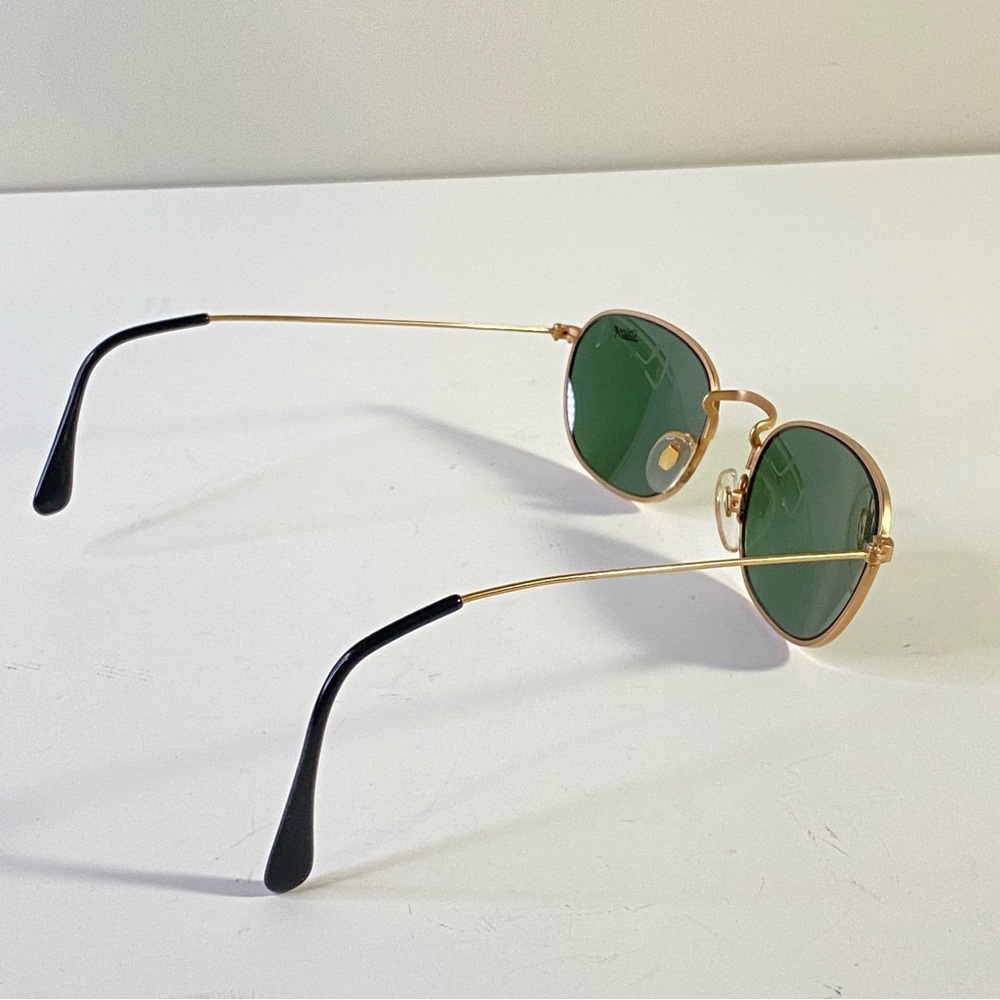 Gold Frame Green Lens Sunglasses - Picture 7 of 12